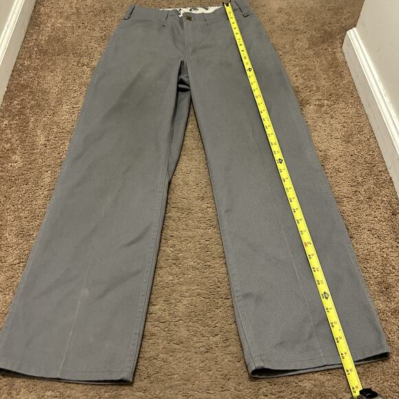 Original Ben Davis Twill Work Pants Wide Leg Fits 29x29 Gray C640 Cut Distressed - Picture 3 of 9
